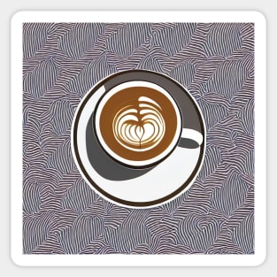 Cafe latte pattern Sticker